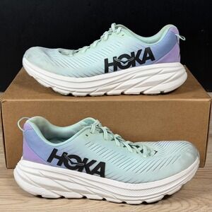Hoka One One Rincon 3 Shoes Womens Size 10 Mint Blue Purple Running Athletic